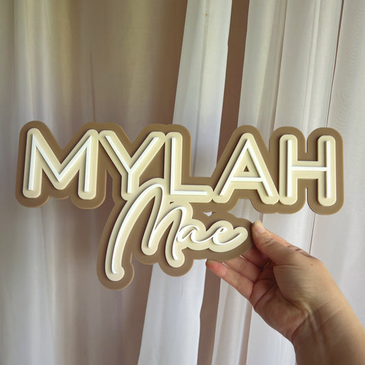 Layered Name Sign