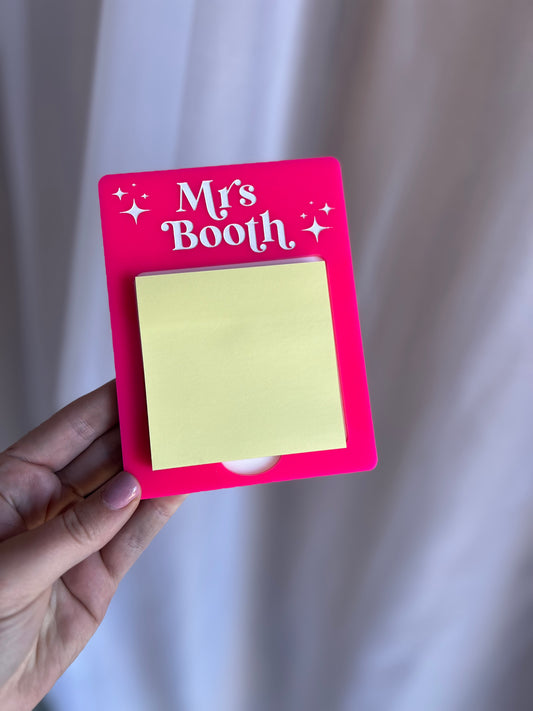 Personalised post it note holder